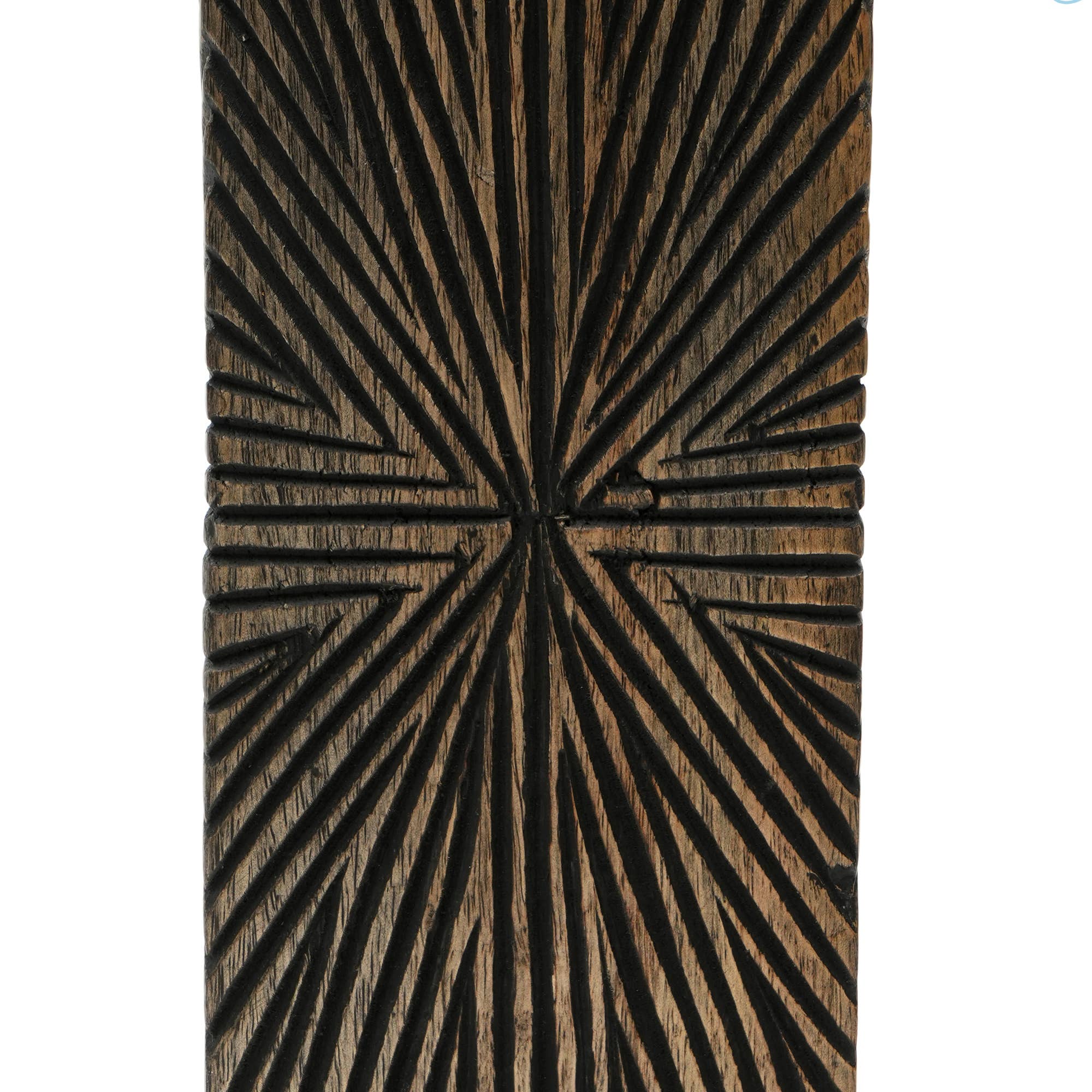 Elegent Wood Centerpiece Candle Holder - 4x12" - HER Home Design Boutique